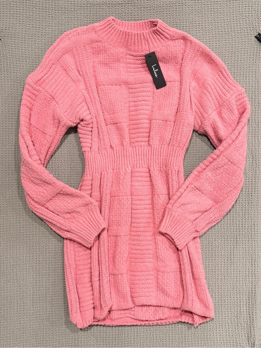 Lulu's Bubblegum Pink Textured Knit Sweater